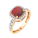 Миниатюра изображения товара Кольцо из розового золота ZORKA 2S5061.14K.R.ZZ (р.17.5, с гранатом и фианитами)