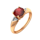 Миниатюра изображения товара Кольцо из розового золота ZORKA 2S5038.14K.R.ZZ (р.18.5, с гранатом и фианитами)