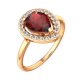 Миниатюра изображения товара Кольцо из розового золота ZORKA 2S50126.14K.R (р.18, с гранатом и фианитами)