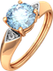Миниатюра изображения товара Кольцо из розового золота ZORKA 2S4038.14K.R.ZZ (р.17.5, с топазом и фианитами)