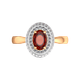 Миниатюра изображения товара Кольцо из розового золота ZORKA 2S50194.14K.R.ZZ (р.18.5, с гранатом и фианитами)