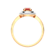 Миниатюра изображения товара Кольцо из розового золота ZORKA 2S50194.14K.R.ZZ (р.18.5, с гранатом и фианитами)