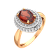 Миниатюра изображения товара Кольцо из розового золота ZORKA 2S50194.14K.R.ZZ (р.18.5, с гранатом и фианитами)