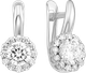 Миниатюра изображения товара Серьги из серебра 7 КАРАТ П2217-037С (с фианитами)