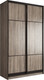 Миниатюра изображения товара Шкаф-купе Евва АЭП ШК.2.03 120 TTG.03 (дуб трюфель/дуб трюфель/венге глянец)