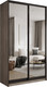 Миниатюра изображения товара Шкаф-купе Евва АЭП ШК.2.03 120 TG.05 (дуб трюфель/зеркало/венге глянец)