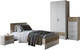 Миниатюра изображения товара Комплект мебели для спальни Евва Венеция 7 ВН-1.6.2 (бодега белый/гикори кингстон)