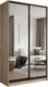 Миниатюра изображения товара Шкаф-купе Евва АЭП ШК.2.02 138 SG.05 (дуб сонома/зеркало/венге глянец)