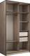 Миниатюра изображения товара Шкаф-купе Евва АЭП ШК.2.01 158 TTG.02 (дуб трюфель/дуб трюфель/венге глянец)