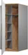 Миниатюра изображения товара Шкаф MODULA Карпин INV01HC-1D-1000/804/2014(05) (дуб натюрель/серый)