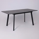 Миниатюра изображения товара Обеденный стол LEPREMO AV 1209/1 120-160x80 (мрамор пьетра графитовый/черный)