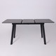 Миниатюра изображения товара Обеденный стол LEPREMO AV 1209/1 120-160x80 (мрамор пьетра графитовый/черный)