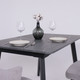 Миниатюра изображения товара Обеденный стол LEPREMO AV 1209/1 120-160x80 (мрамор пьетра графитовый/черный)