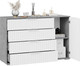Миниатюра изображения товара Комод ТриЯ Хилтон комбинированный (ателье светлый/белый матовый)