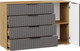Миниатюра изображения товара Комод ТриЯ Хилтон комбинированный (дуб крафт золотой/графит матовый)