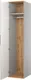 Миниатюра изображения товара Шкаф-пенал MODULA Карпин INV01HP-1D-502/621/2204(05) (дуб натюрель/серый)