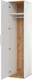 Миниатюра изображения товара Шкаф-пенал MODULA Карпин INV01HP-1D-502/621/2204(02) (дуб натюрель/белый премиум)