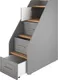 Миниатюра изображения товара Лестница для кровати MODULA Карпин INV01T-1D3S-500/954/1303(05) (дуб натюрель/серый)