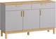 Тумба MODULA Вирелле INV06T-3D2S-1506/398/912(21) (BZ серый шифер/DI дуб натюрель) — фото 4