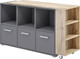 Тумба MODULA Кото INV09SP-3S-1369/420/758(22) (графит/дуб натюрель) — фото 6
