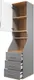 Миниатюра изображения товара Шкаф-пенал MODULA Карпин INV01HS-1D3S-502/621/2014(05) (дуб натюрель/серый)