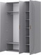 Миниатюра изображения товара Шкаф MODULA Хелена INV02HP-3D-1506/601/2310(16) (серый шифер)