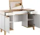 Миниатюра изображения товара Туалетный столик MODULA Карпин INV01ST-2D1Z2S-1268/425/774(02) (дуб натюрель/белый премиум)