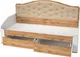 Миниатюра изображения товара Кровать-тахта MODULA Карпин INV01KM-2S-2056/987/1116(03) (белый премиум/дуб натюрель/бежевая ткань)