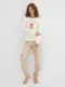 Миниатюра изображения товара Комплект домашней одежды Mark Formelle 592514 (р.164/170-84-90, молочный/собачки на песочном)