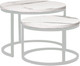 Миниатюра изображения товара Комплект журнальных столиков Мир стульев №6 (белый муар/мрамор бел)