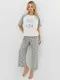 Миниатюра изображения товара Пижама Mark Formelle 592631 (р.164/170-96-102, молочный/лапки на сером)