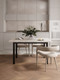 Миниатюра изображения товара Обеденный стол Senira Велес 100x60 (мрамор эбея/опора черная)