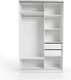 Миниатюра изображения товара Шкаф-купе Рэйгрупп 138450 BBX Elgon РГ-05.02  (белый премиум/белый премиум/хром)