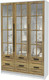 Миниатюра изображения товара Шкаф с витриной Интерлиния Концепт КТ-ШВ3 с подсветкой Деко (белый платинум/дуб вотан)