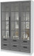 Миниатюра изображения товара Шкаф с витриной Интерлиния Концепт КТ-ШВ3 Деко (белый платинум/дуб серый)