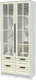 Миниатюра изображения товара Шкаф с витриной Интерлиния Концепт КТ-ШВ2 с подсветкой Деко (белый платинум/дуб снежный)