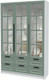 Миниатюра изображения товара Шкаф с витриной Интерлиния Концепт КТ-ШВ3 с подсветкой Деко (белый платинум/мята)