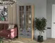 Миниатюра изображения товара Шкаф с витриной Интерлиния  Концепт КТ-ШВ2 Деко (дуб золотой/дуб серый)
