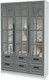 Миниатюра изображения товара Шкаф с витриной Интерлиния Концепт КТ-ШВ3 Деко (белый платинум/серый)