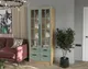 Миниатюра изображения товара Шкаф с витриной Интерлиния Концепт КТ-ШВ2 с подсветкой Деко (дуб золотой/мята)