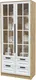Миниатюра изображения товара Шкаф с витриной Интерлиния Концепт КТ-ШВ2 с подсветкой Деко (дуб золотой/белый)