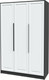 Миниатюра изображения товара Шкаф Интерлиния Концепт КТ-Ш3 Деко (антрацит/белый)