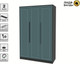 Миниатюра изображения товара Шкаф Интерлиния Концепт КТ-Ш3 Деко (антрацит/верде)