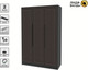 Миниатюра изображения товара Шкаф Интерлиния Концепт КТ-Ш3 Деко (антрацит/дуб английский)