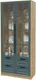 Миниатюра изображения товара Шкаф с витриной Интерлиния  Концепт КТ-ШВ2 с подсветкой Деко (дуб золотой/верде)