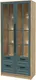 Миниатюра изображения товара Шкаф с витриной Интерлиния  Концепт КТ-ШВ2 с подсветкой Деко (дуб золотой/верде)