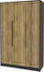 Миниатюра изображения товара Шкаф Интерлиния Концепт КТ-Ш3 Деко (антрацит/дуб вотан)