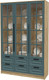 Миниатюра изображения товара Шкаф с витриной Интерлиния Концепт КТ-ШВ3 с подсветкой Деко (дуб золотой/верде)