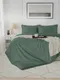 Комплект постельного белья GoodNight Just Sateen 2сп с европростыней / 437051 (олива, 50x70) — фото 6