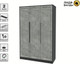 Миниатюра изображения товара Шкаф Интерлиния Концепт КТ-Ш3 Деко (антрацит/керамика)